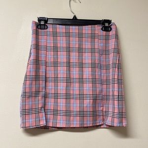 Plaid mini skirt